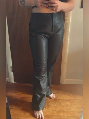 Worthington Dark Brown Genuine Leather Trousers